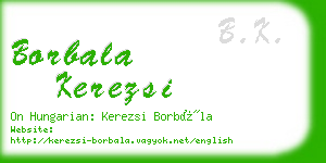 borbala kerezsi business card